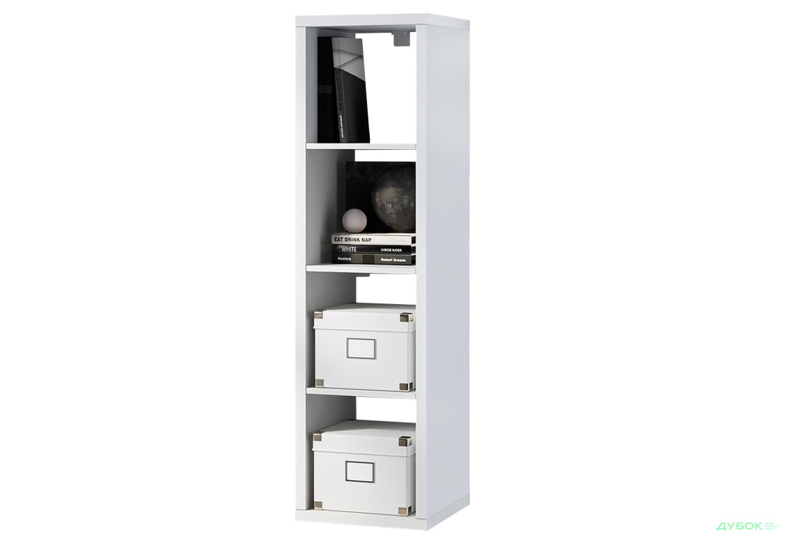 Стелаж на 4 комірки Kredens furniture Vira / Віра-0001 40 см білий