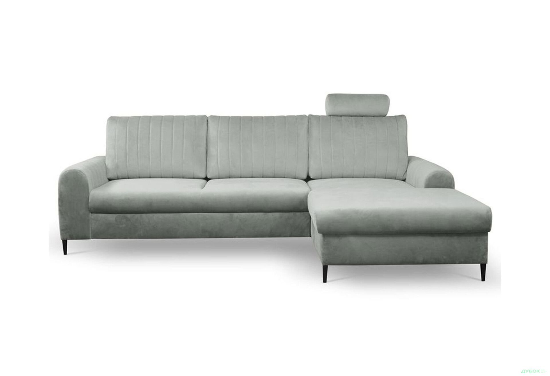 Зображення 1 - М'який куточок Perfect Home Монако / Monaco 252х168 см кут Г Сірий (Velluto 16)