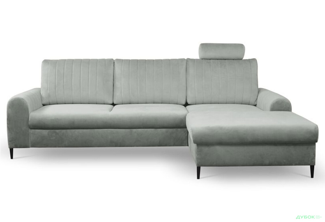 М'який куточок Perfect Home Монако / Monaco 252х168 см кут Г Сірий (Velluto 16)