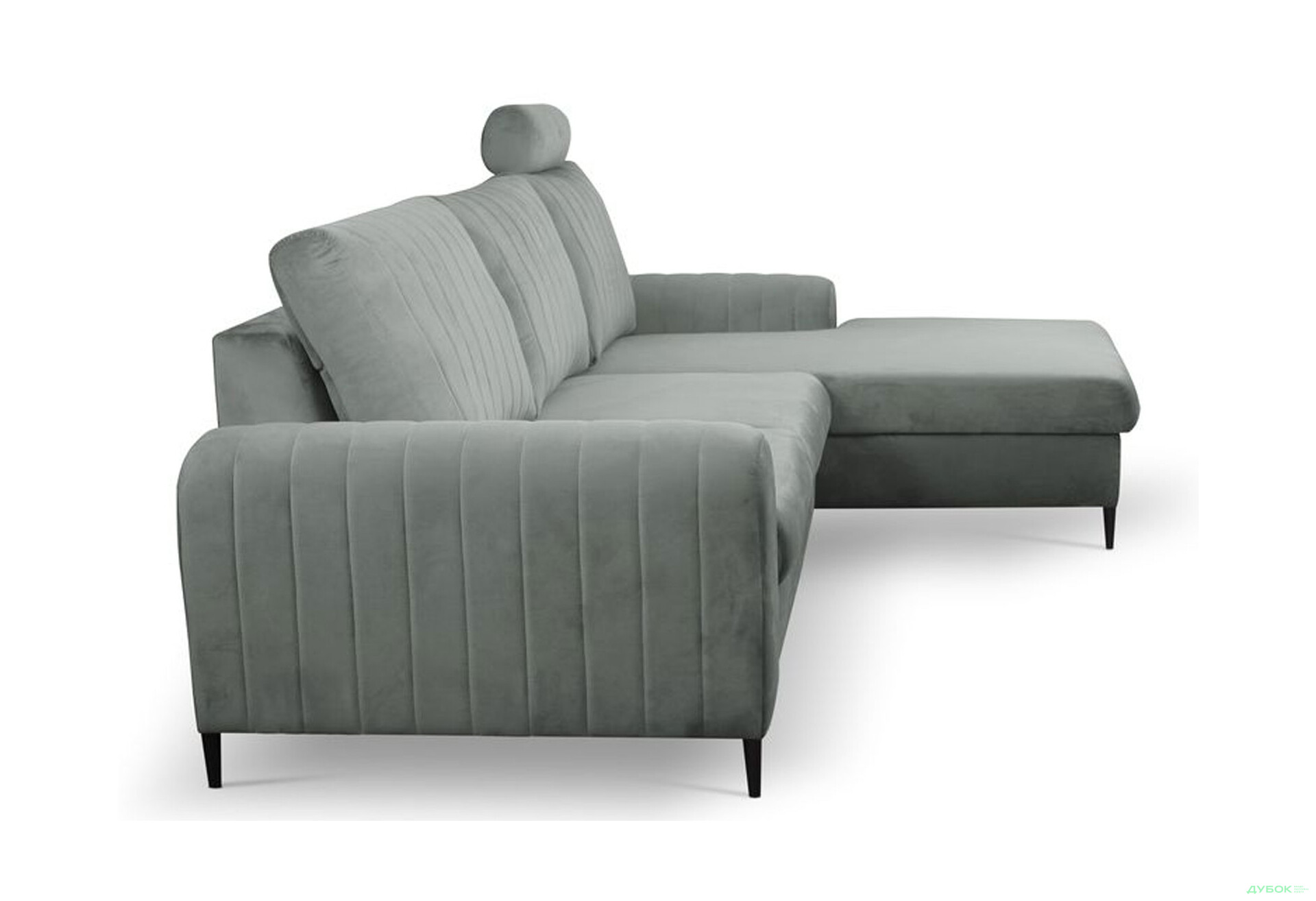 Зображення 5 - М'який куточок Perfect Home Монако / Monaco 252х168 см кут Г Сірий (Velluto 16)