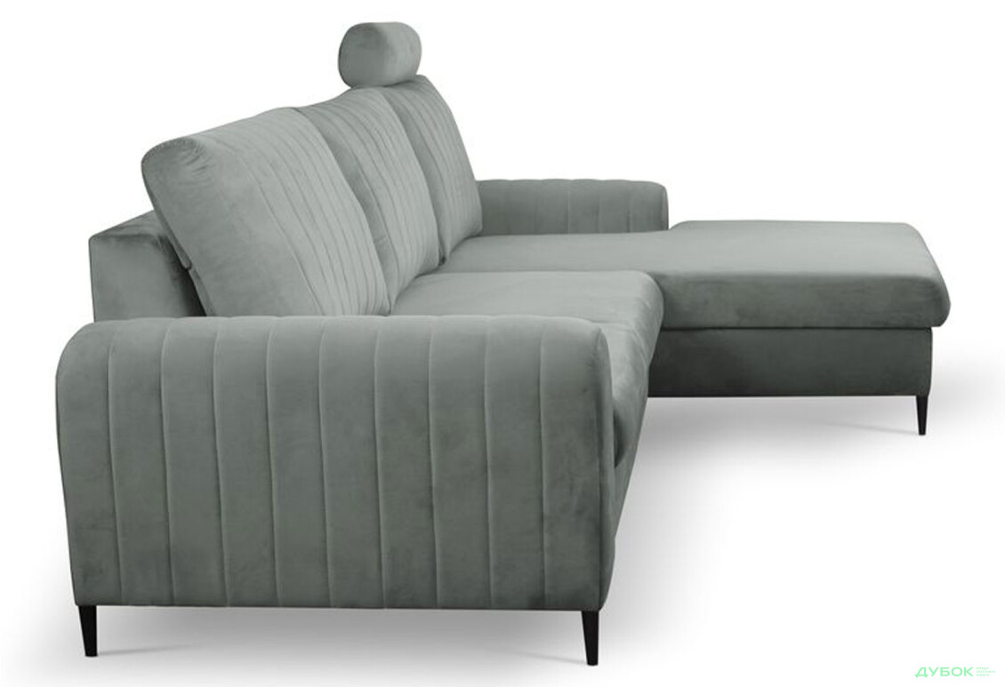 Зображення 5 - М'який куточок Perfect Home Монако / Monaco 252х168 см кут Г Сірий (Velluto 16)