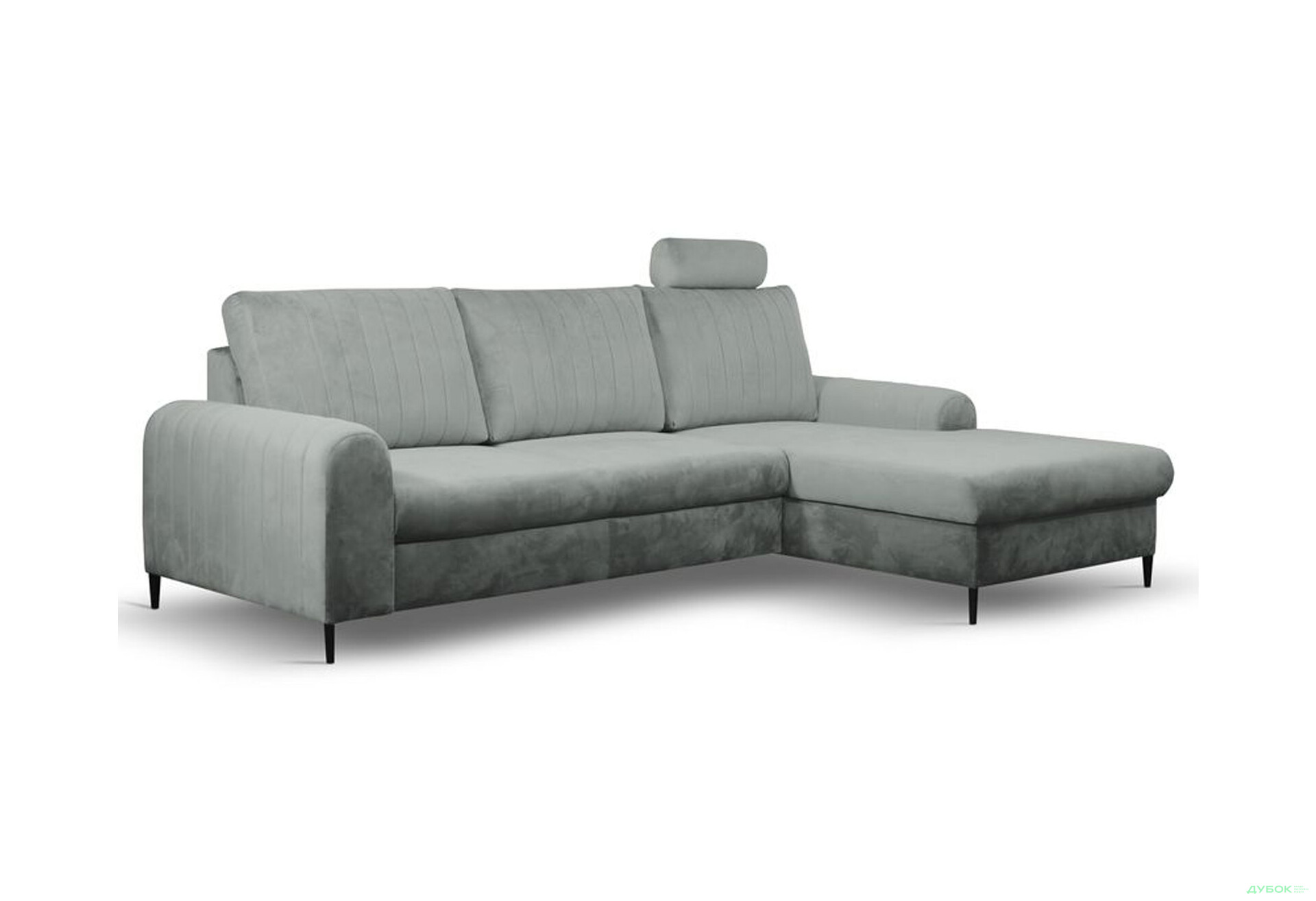 Зображення 3 - М'який куточок Perfect Home Монако / Monaco 252х168 см кут Г Сірий (Velluto 16)