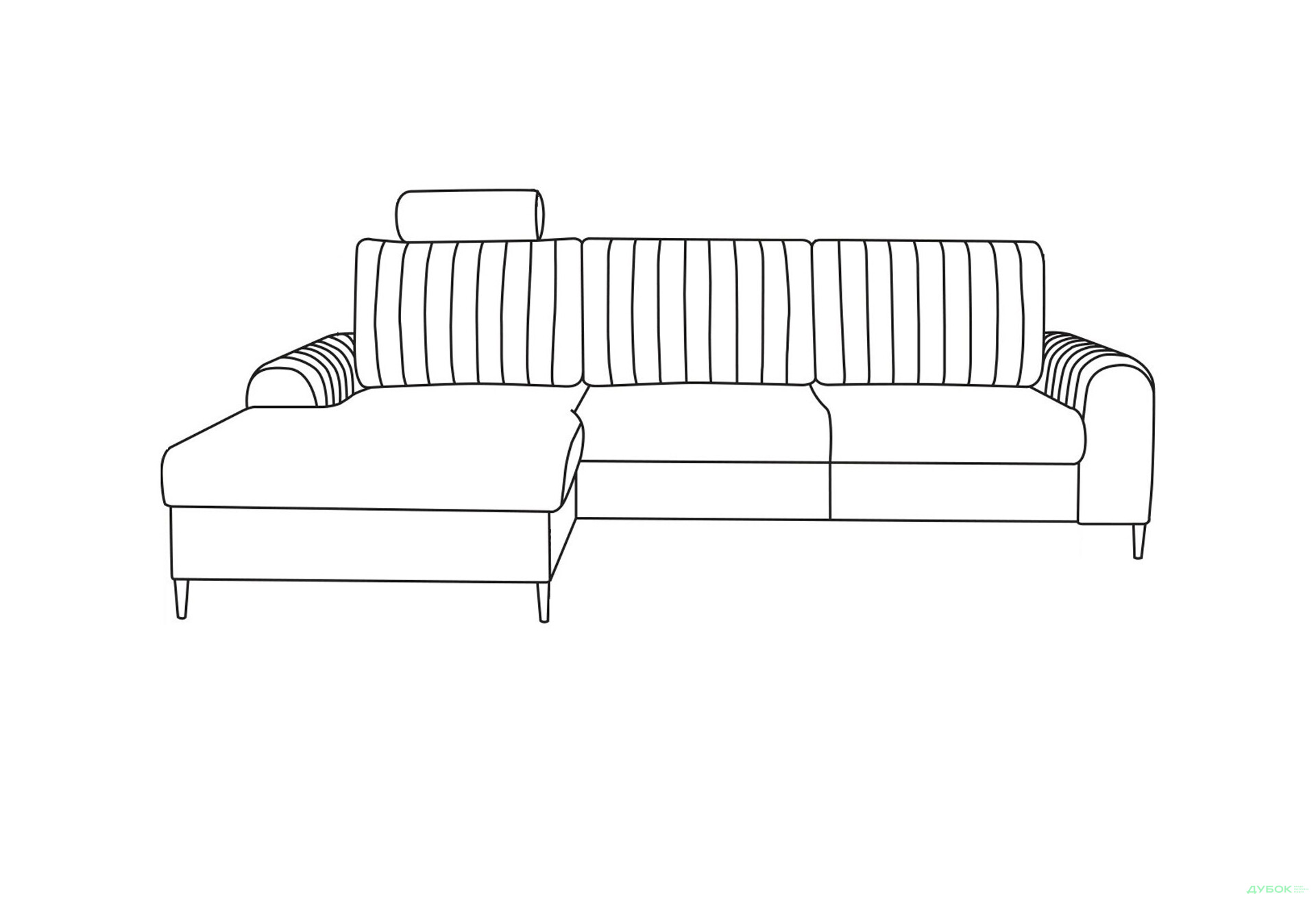 М'який куточок Perfect Home Монако / Monaco 252х168 см кут 7 Сірий (Velluto 16) - Зображення 6 Зображення 6 - М'який куточок Perfect Home Монако / Monaco 252х168 см кут 7 Сірий (Velluto 16)