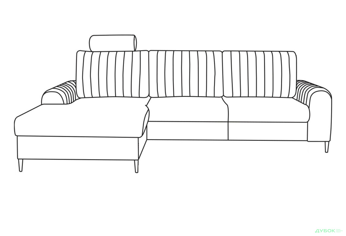 М'який куточок Perfect Home Монако / Monaco 252х168 см кут 7 Сірий (Velluto 16) - Зображення 6 Зображення 6 - М'який куточок Perfect Home Монако / Monaco 252х168 см кут 7 Сірий (Velluto 16)