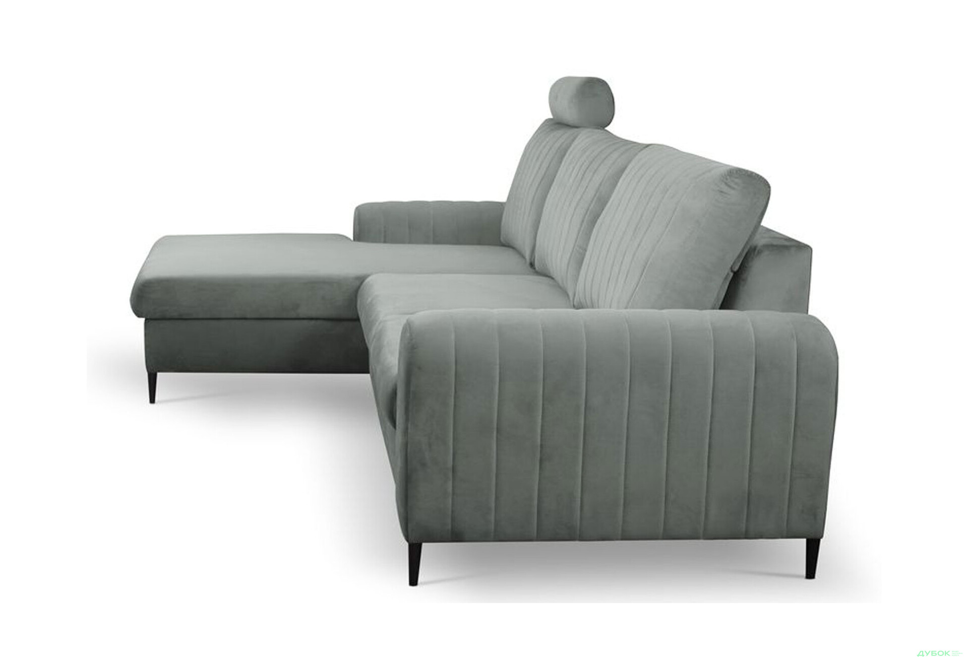 М'який куточок Perfect Home Монако / Monaco 252х168 см кут 7 Сірий (Velluto 16) - Зображення 4 Зображення 4 - М'який куточок Perfect Home Монако / Monaco 252х168 см кут 7 Сірий (Velluto 16)