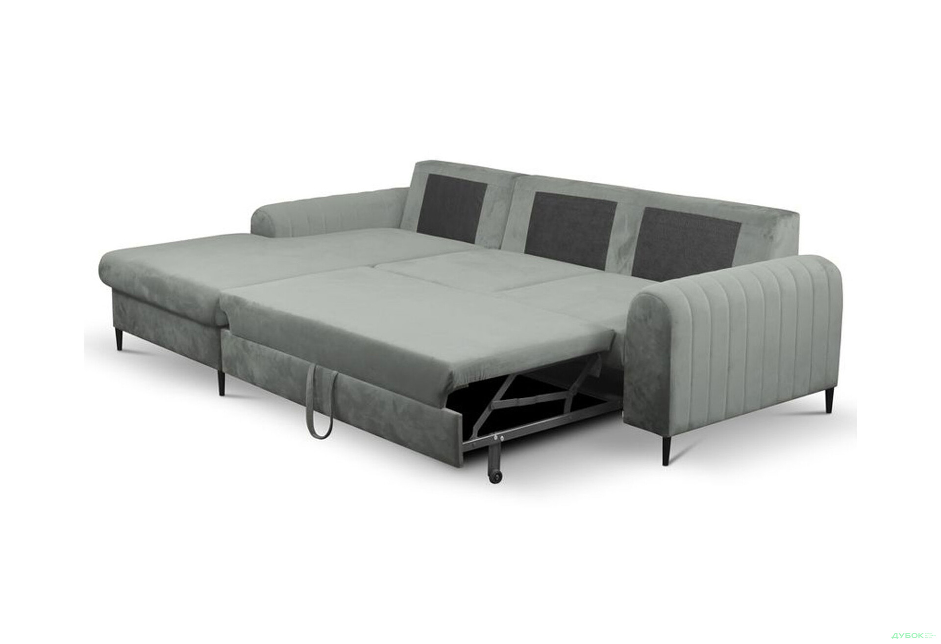 М'який куточок Perfect Home Монако / Monaco 252х168 см кут 7 Сірий (Velluto 16) - Зображення 3 Зображення 3 - М'який куточок Perfect Home Монако / Monaco 252х168 см кут 7 Сірий (Velluto 16)