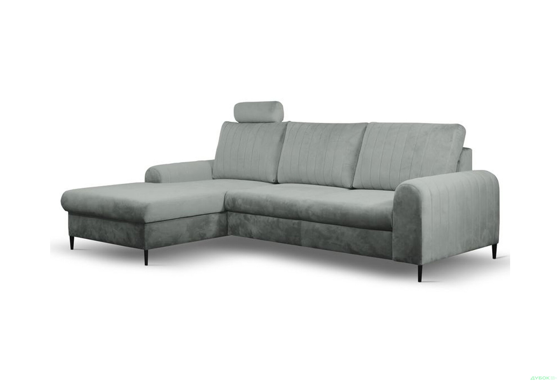М'який куточок Perfect Home Монако / Monaco 252х168 см кут 7 Сірий (Velluto 16) - Зображення 2 Зображення 2 - М'який куточок Perfect Home Монако / Monaco 252х168 см кут 7 Сірий (Velluto 16)