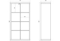 Зображення 4 - Стелаж на 8 комірки Kredens furniture Vira / Віра-0002 76 см білий