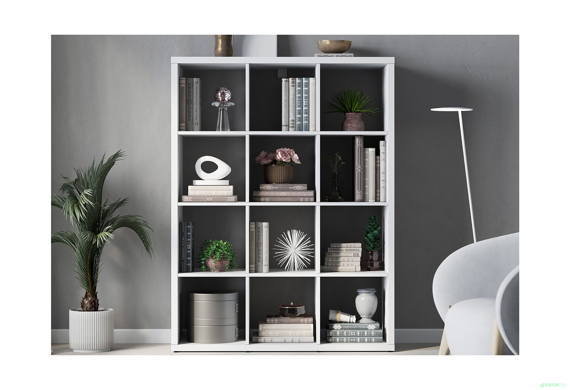 Изображение 3 - Стеллаж на 12 ячейки Kredens furniture Vira / Вира-0003 111 см белый