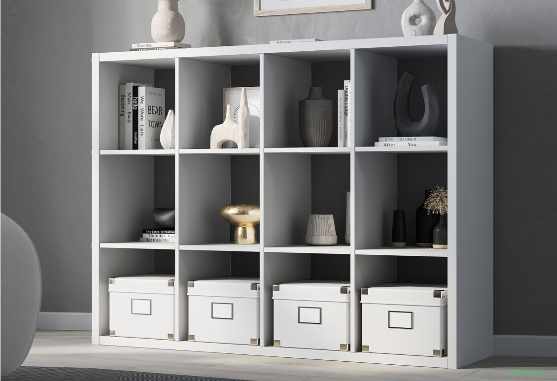 Изображение 2 - Стеллаж на 12 ячейки Kredens furniture Vira / Вира-0003 111 см белый