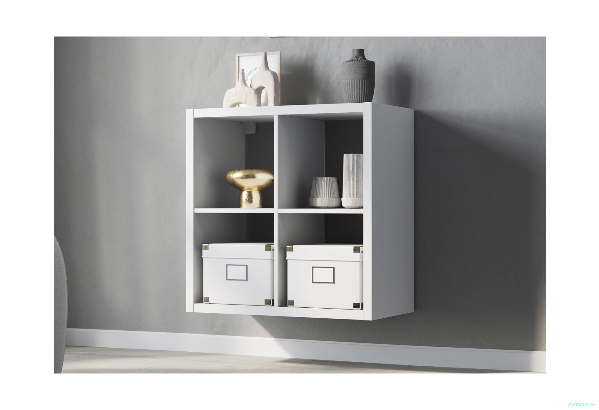 Изображение 3 - Стеллаж на 4 ячейки Kredens furniture Vira / Вира-0004 76 см белый