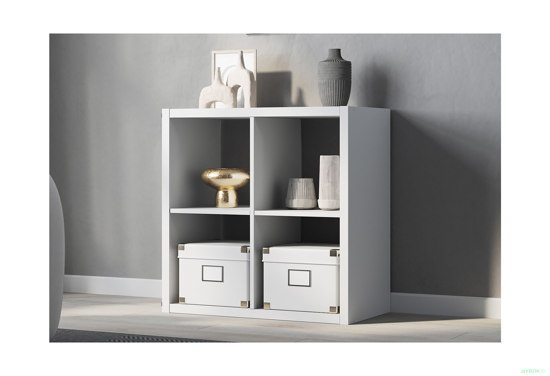 Изображение 2 - Стеллаж на 4 ячейки Kredens furniture Vira / Вира-0004 76 см белый