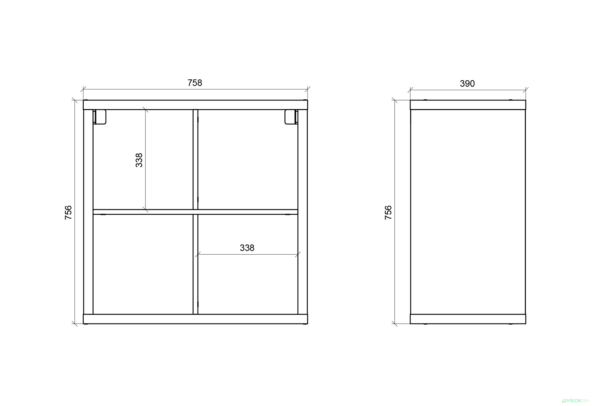 Изображение 4 - Стеллаж на 4 ячейки Kredens furniture Vira / Вира-0004 76 см белый