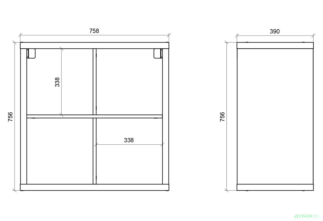 Изображение 4 - Стеллаж на 4 ячейки Kredens furniture Vira / Вира-0004 76 см белый