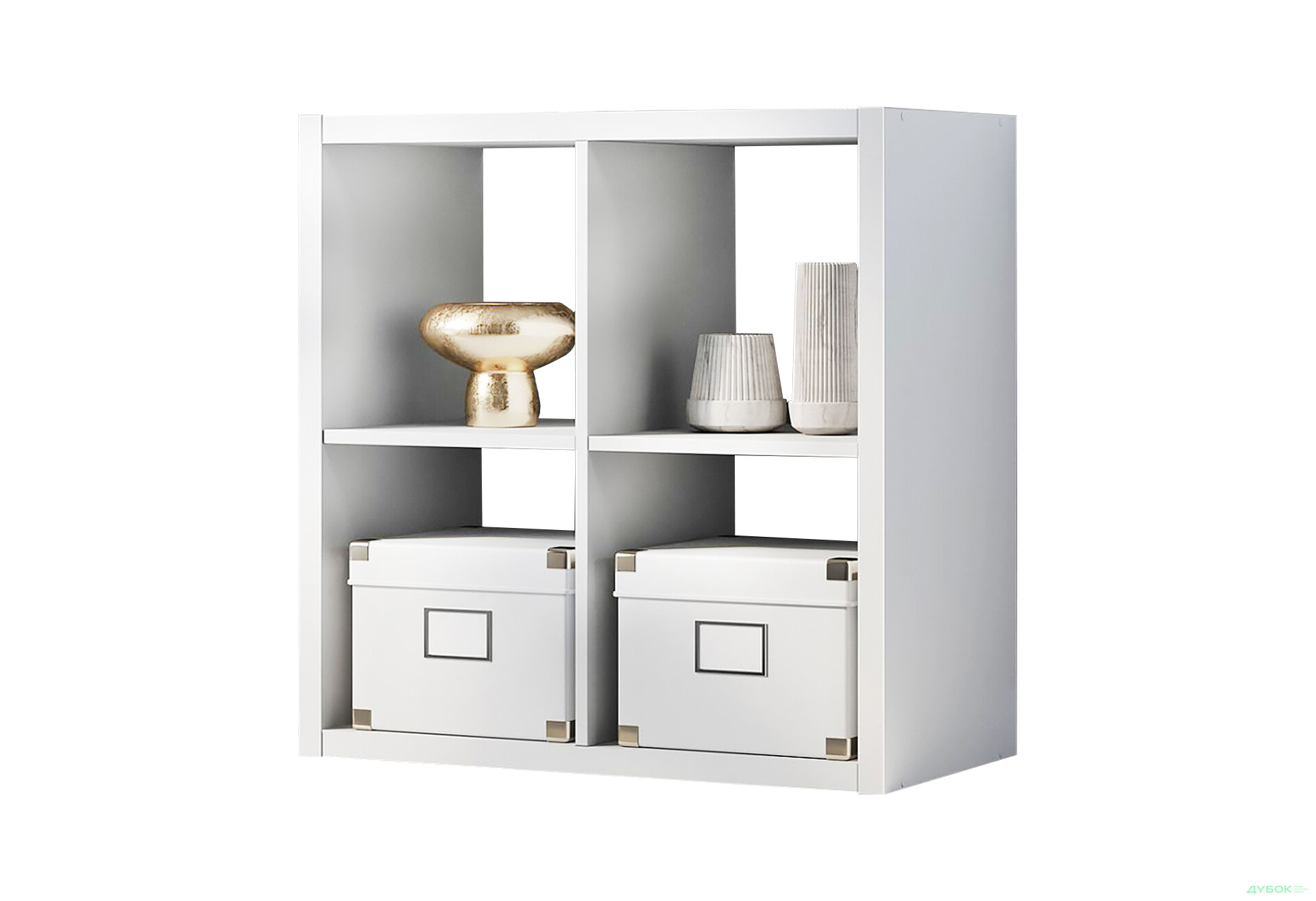 Фото 1 - Стелаж на 4 комірки Kredens furniture Vira-0004 76 см білий