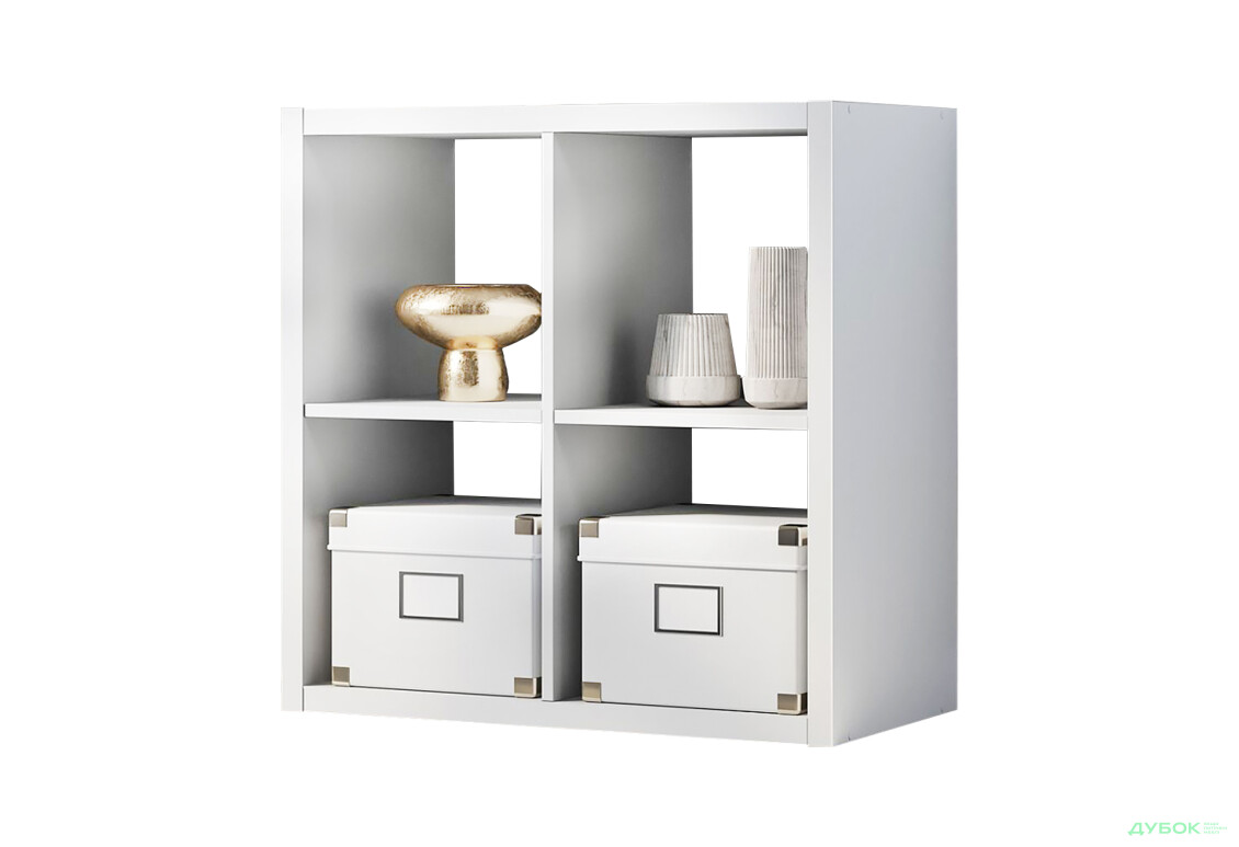 Стелаж на 4 комірки Kredens furniture Vira-0004 76 см білий