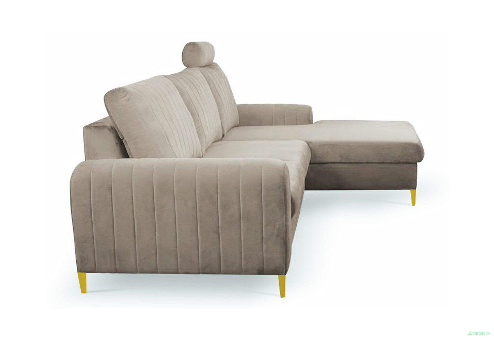 М'який куточок Perfect Home Монако / Monaco 252х168 см кут Г Бежевий (Velluto 3) - Зображення 3 Зображення 3 - М'який куточок Perfect Home Монако / Monaco 252х168 см кут Г Бежевий (Velluto 3)