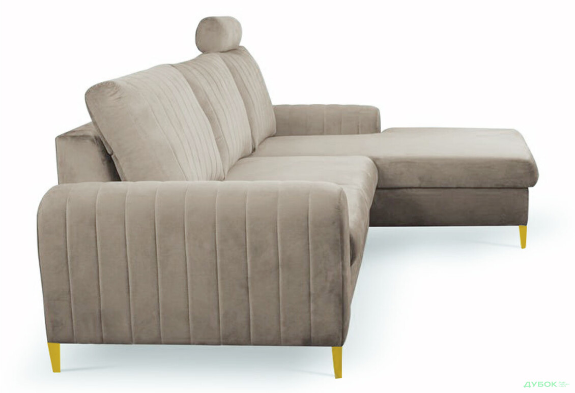 М'який куточок Perfect Home Монако / Monaco 252х168 см кут Г Бежевий (Velluto 3) - Зображення 3 Зображення 3 - М'який куточок Perfect Home Монако / Monaco 252х168 см кут Г Бежевий (Velluto 3)