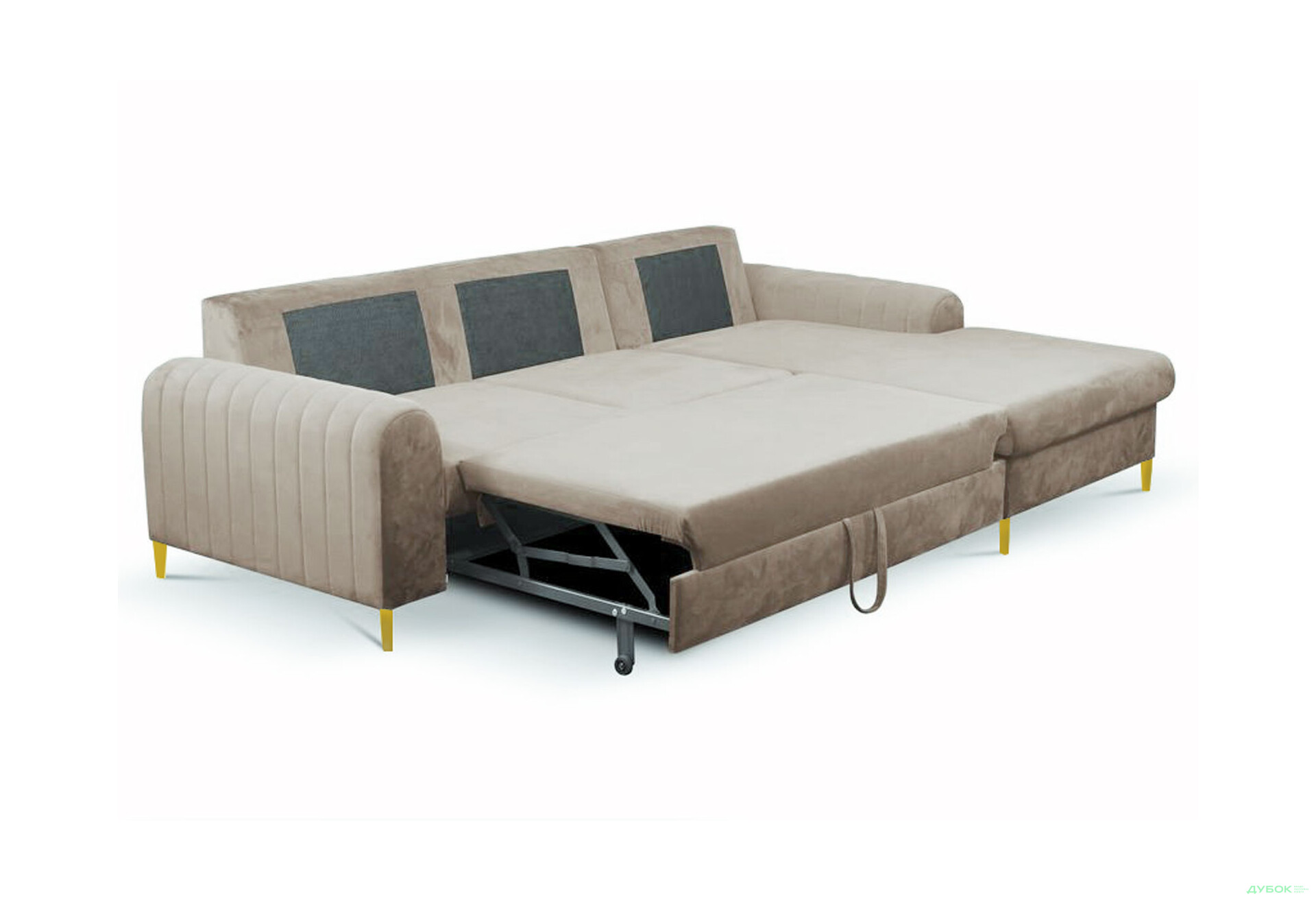 М'який куточок Perfect Home Монако / Monaco 252х168 см кут Г Бежевий (Velluto 3) - Зображення 4 Зображення 4 - М'який куточок Perfect Home Монако / Monaco 252х168 см кут Г Бежевий (Velluto 3)