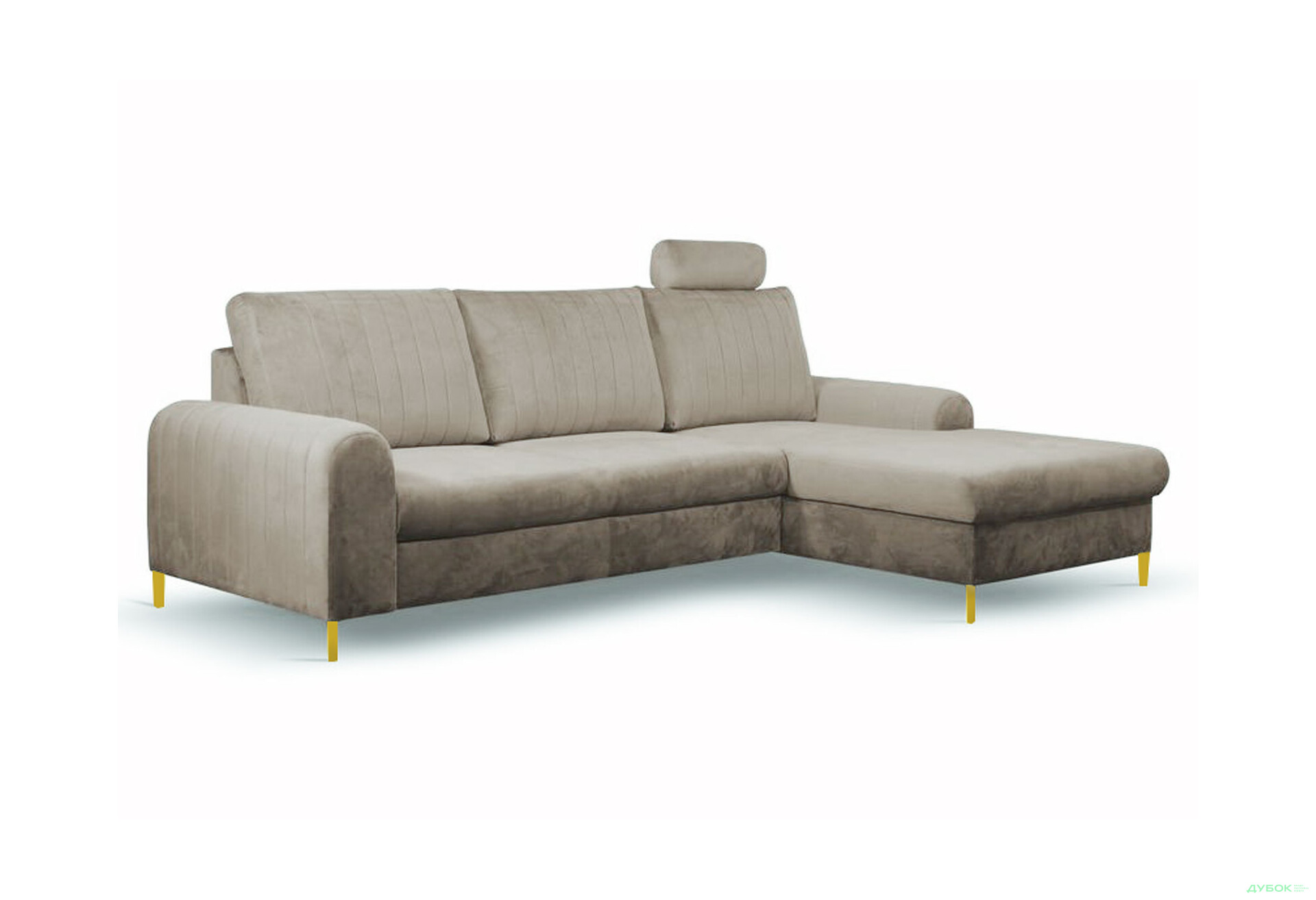 М'який куточок Perfect Home Монако / Monaco 252х168 см кут Г Бежевий (Velluto 3) - Зображення 2 Зображення 2 - М'який куточок Perfect Home Монако / Monaco 252х168 см кут Г Бежевий (Velluto 3)