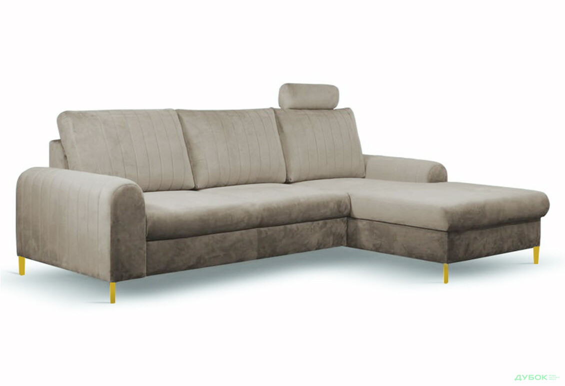 М'який куточок Perfect Home Монако / Monaco 252х168 см кут Г Бежевий (Velluto 3) - Зображення 2 Зображення 2 - М'який куточок Perfect Home Монако / Monaco 252х168 см кут Г Бежевий (Velluto 3)