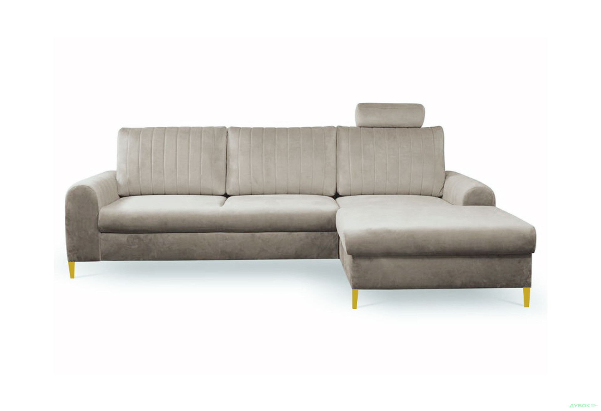 М'який куточок Perfect Home Монако / Monaco 252х168 см кут Г Бежевий (Velluto 3) - Зображення 1 Зображення 1 - М'який куточок Perfect Home Монако / Monaco 252х168 см кут Г Бежевий (Velluto 3)