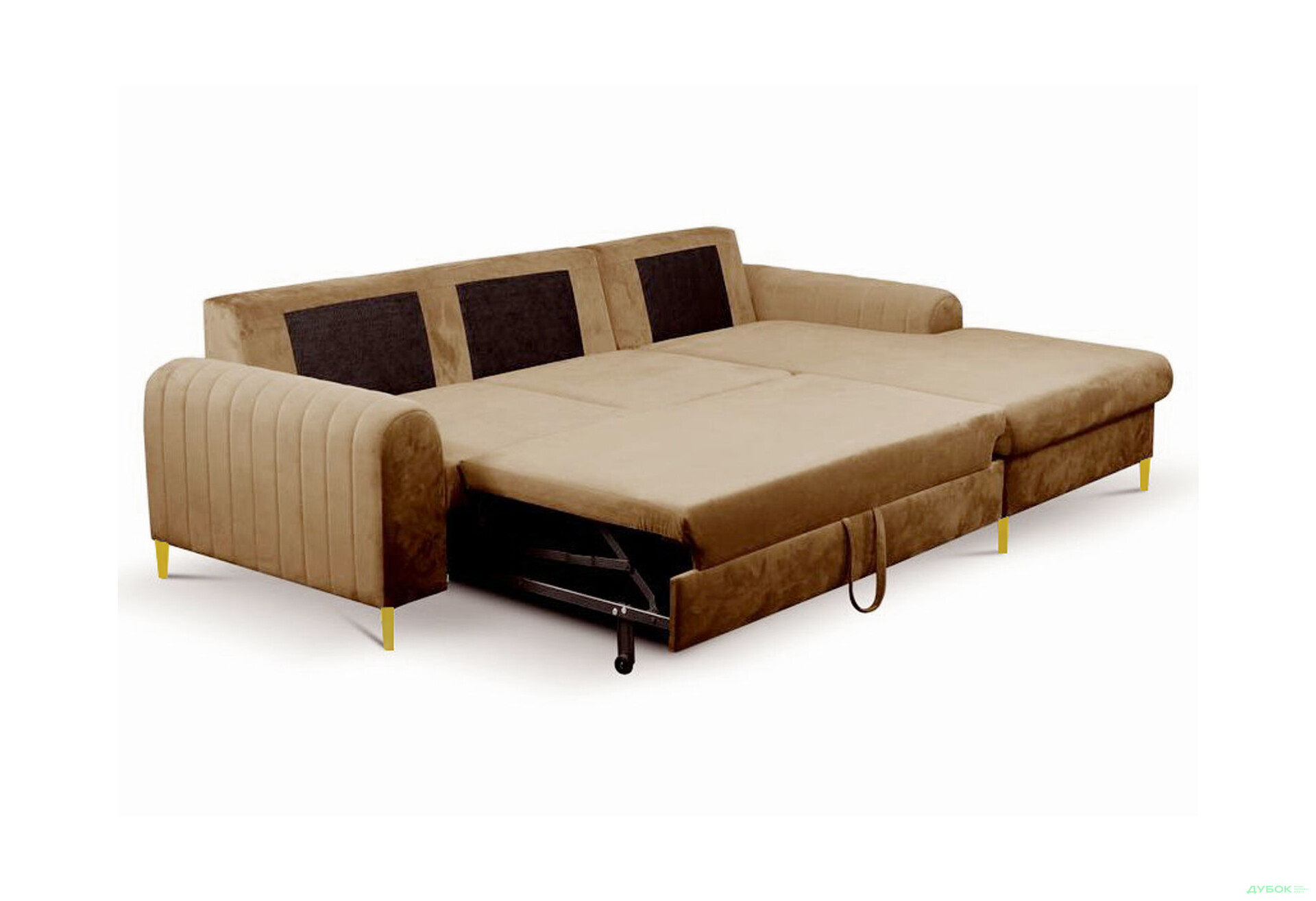 М'який куточок Perfect Home Монако / Monaco 252х168 см кут Г Коричневий (Velluto 30) - Зображення 4 Зображення 4 - М'який куточок Perfect Home Монако / Monaco 252х168 см кут Г Коричневий (Velluto 30)