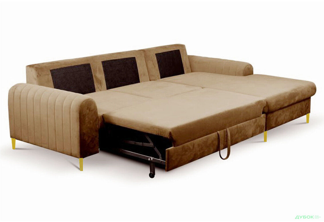 М'який куточок Perfect Home Монако / Monaco 252х168 см кут Г Коричневий (Velluto 30) - Зображення 4 Зображення 4 - М'який куточок Perfect Home Монако / Monaco 252х168 см кут Г Коричневий (Velluto 30)