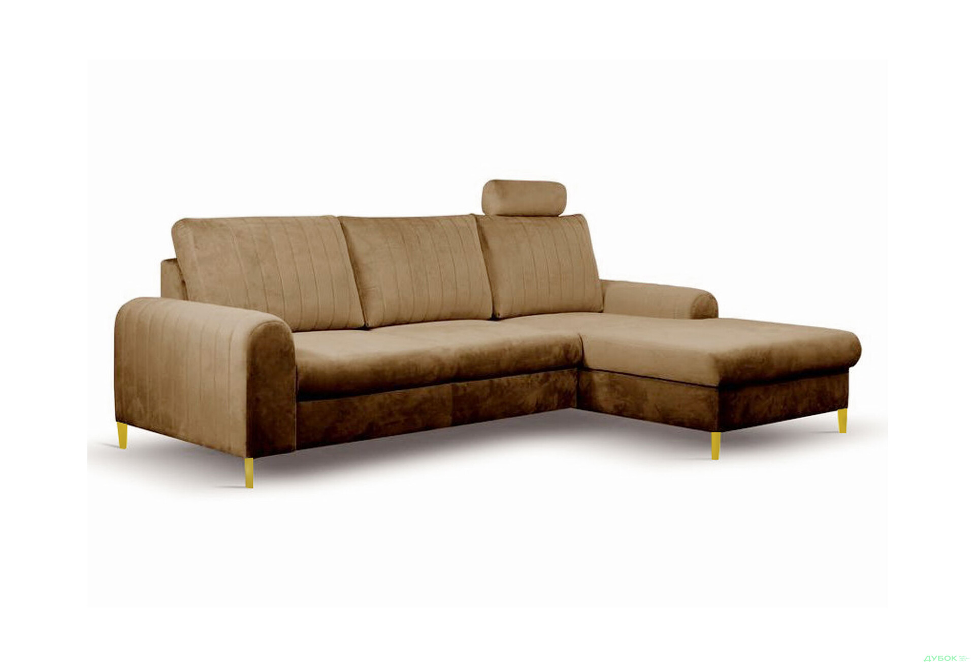 М'який куточок Perfect Home Монако / Monaco 252х168 см кут Г Коричневий (Velluto 30) - Зображення 2 Зображення 2 - М'який куточок Perfect Home Монако / Monaco 252х168 см кут Г Коричневий (Velluto 30)
