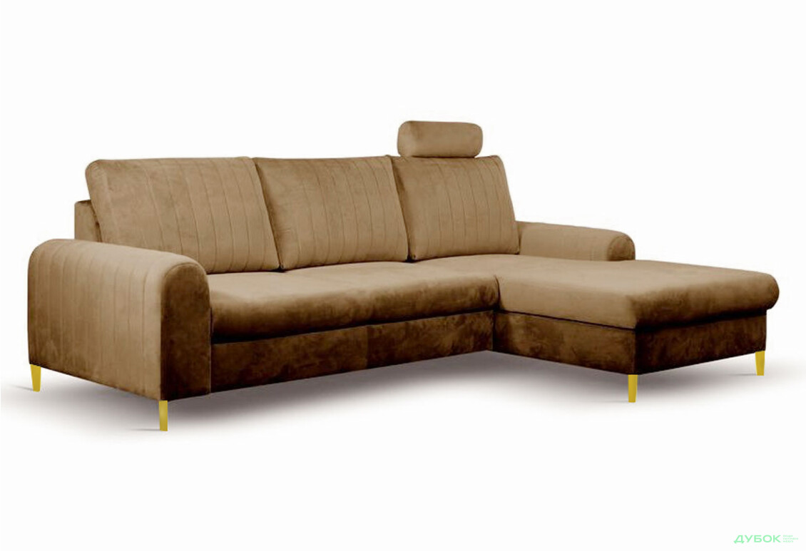 М'який куточок Perfect Home Монако / Monaco 252х168 см кут Г Коричневий (Velluto 30) - Зображення 2 Зображення 2 - М'який куточок Perfect Home Монако / Monaco 252х168 см кут Г Коричневий (Velluto 30)