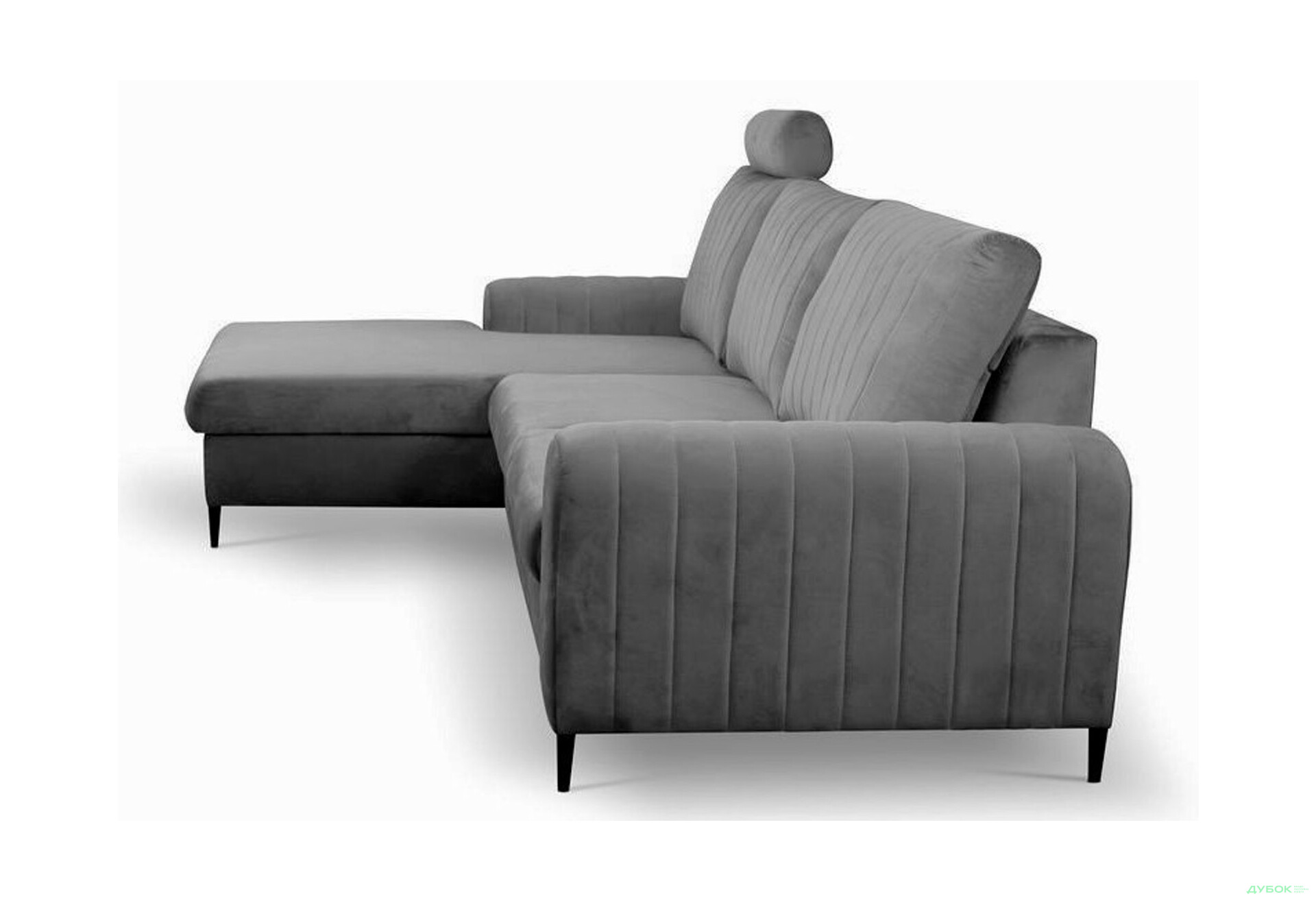 Изображение 3 - Мягкий уголок Perfect Home Монако / Monaco 252х168 см угол 7 Серый (Velluto 18)