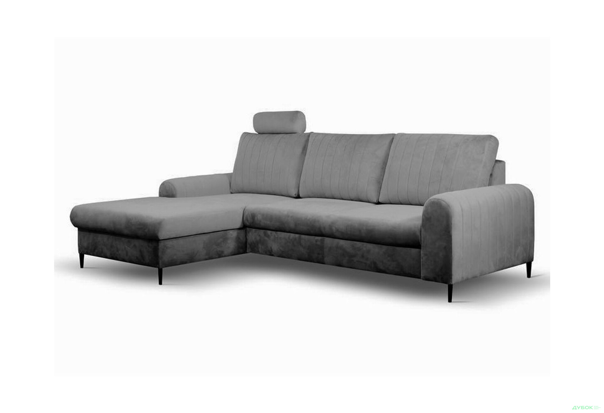 Изображение 2 - Мягкий уголок Perfect Home Монако / Monaco 252х168 см угол 7 Серый (Velluto 18)