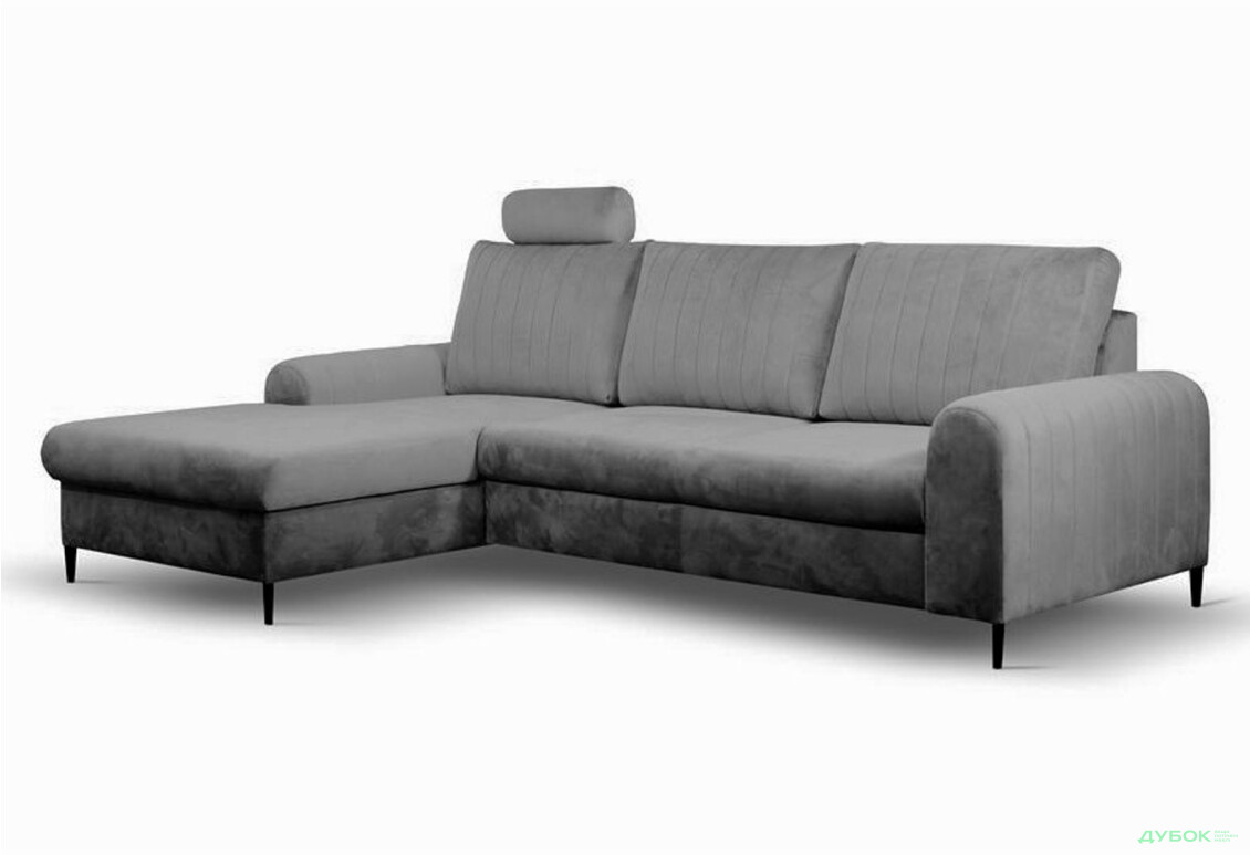 Изображение 2 - Мягкий уголок Perfect Home Монако / Monaco 252х168 см угол 7 Серый (Velluto 18)