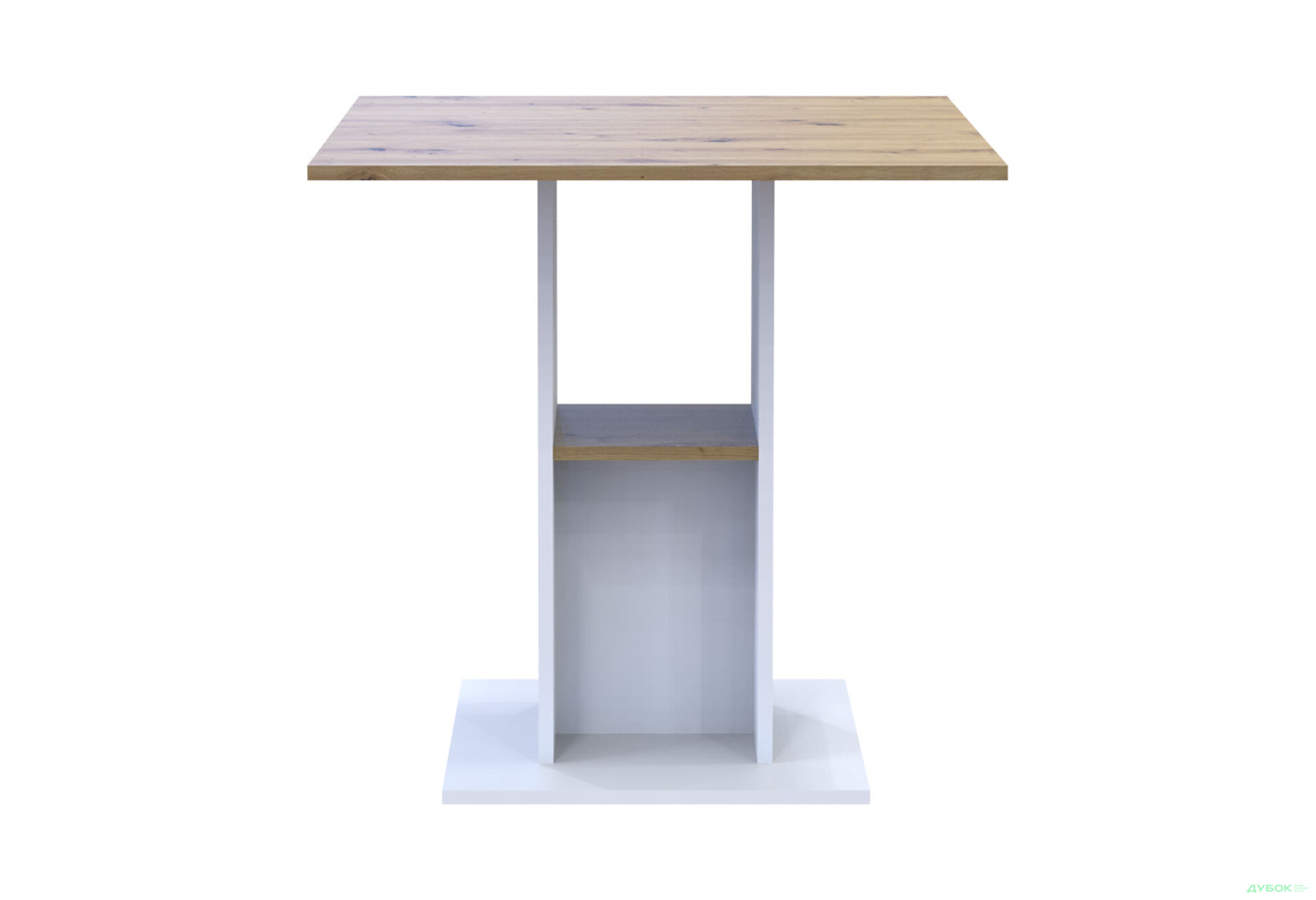 Фото 3 - Столовий стіл Doros Коуд 70 см білий / дуб артизан