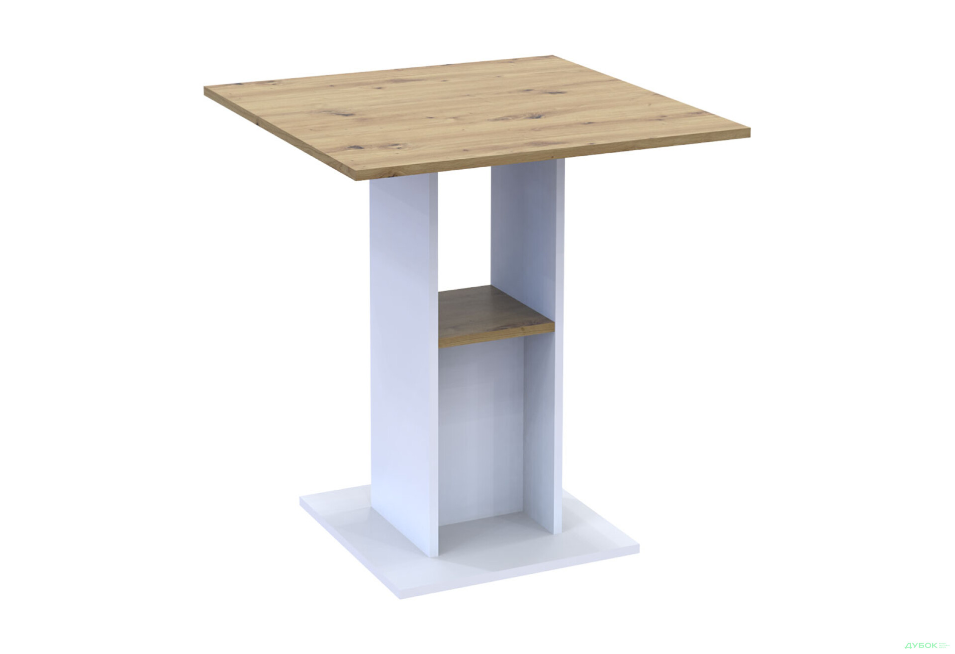 Фото 4 - Столовий стіл Doros Коуд 70 см білий / дуб артизан