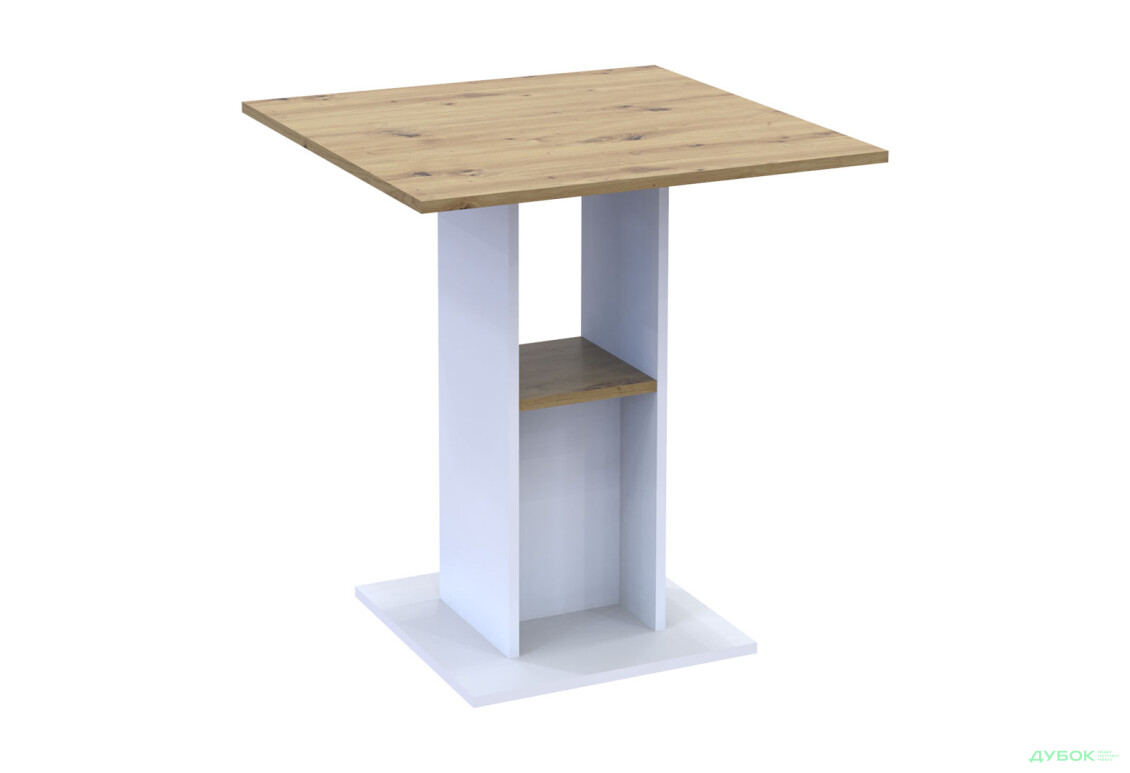Фото 4 - Столовий стіл Doros Коуд 70 см білий / дуб артизан