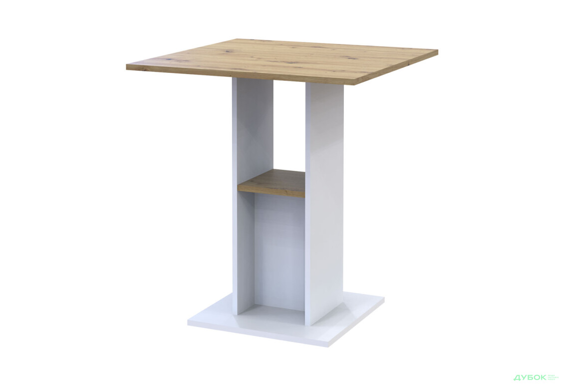 Фото 2 - Столовый стол Doros Коуд 70 см белый / дуб артизан