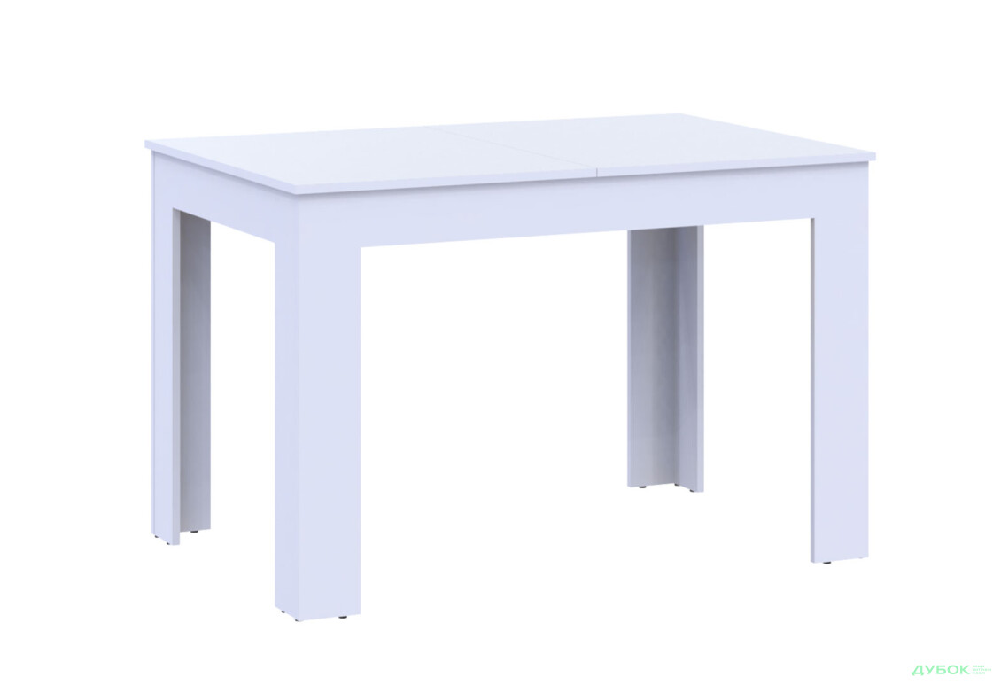 Фото 3 - Столовый стол Doros Флинт раскладной 120 см, белый