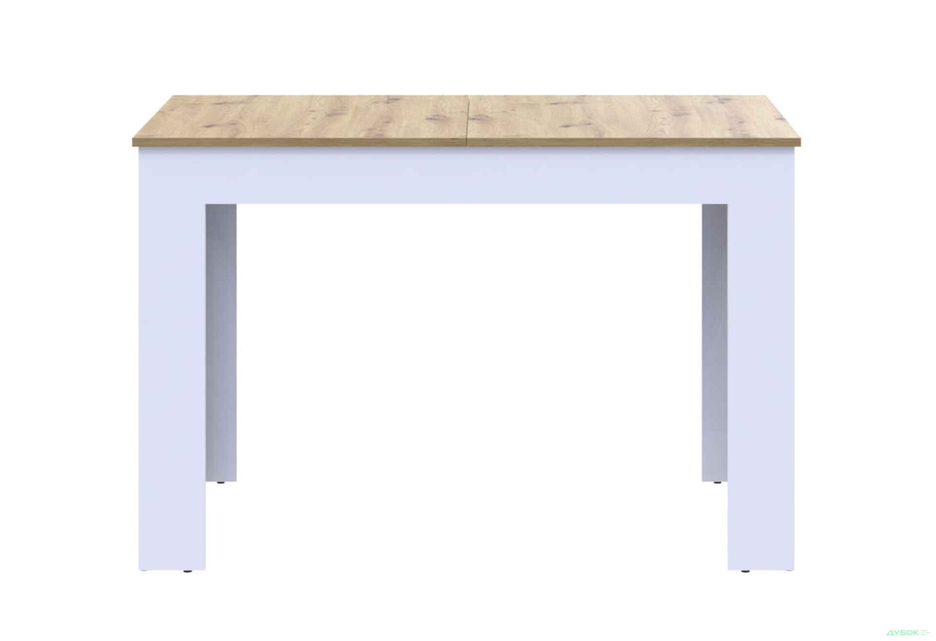Фото 4 - Столовий стіл Doros Флінт розкладний 120 см, білий / дуб артизан
