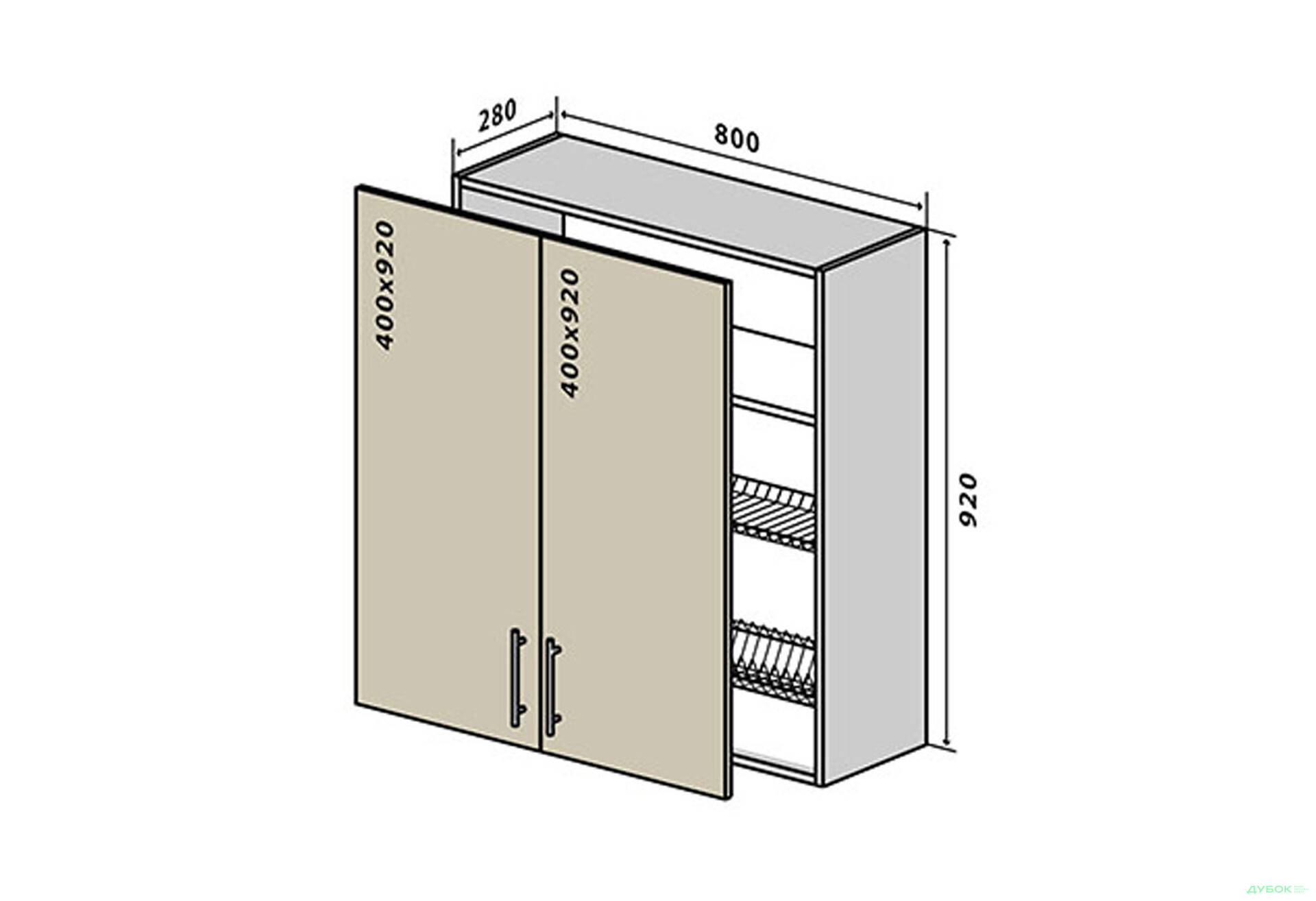 В49 Тумба 2Д 80 Сушка ГаМа / GaMa VIP-master - Зображення 1 Зображення 1 - В49 Тумба 2Д 80 Сушка ГаМа / GaMa VIP-master