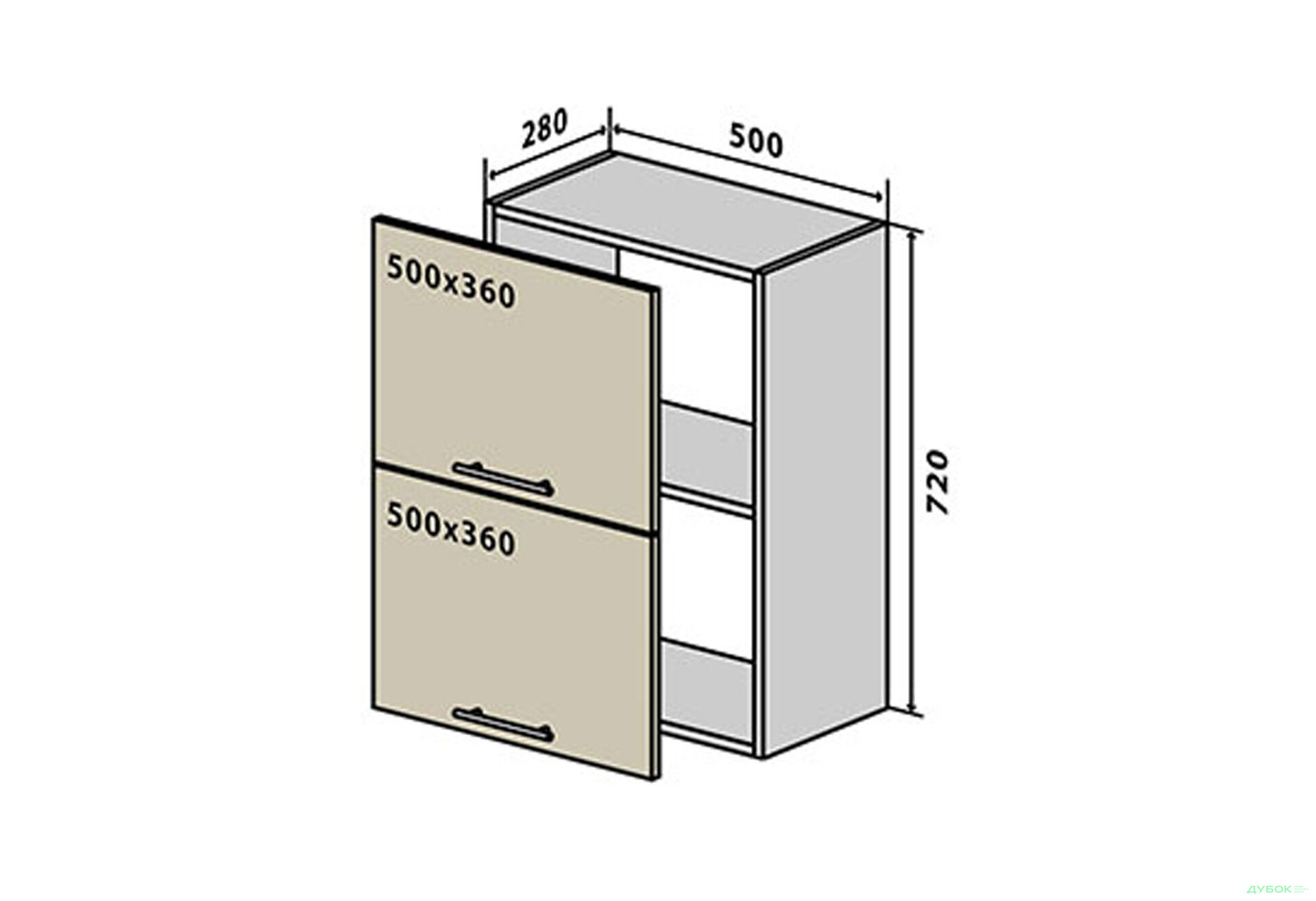 Зображення 1 - В57 Тумба 2Д 50 ГаМа / GaMa VIP-master