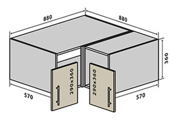 В80 Тумба кутова 88