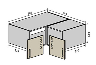 В81 Тумба кутова 98