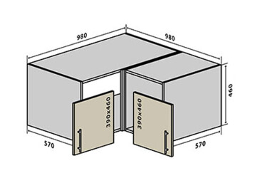 В83 Тумба кутова 98