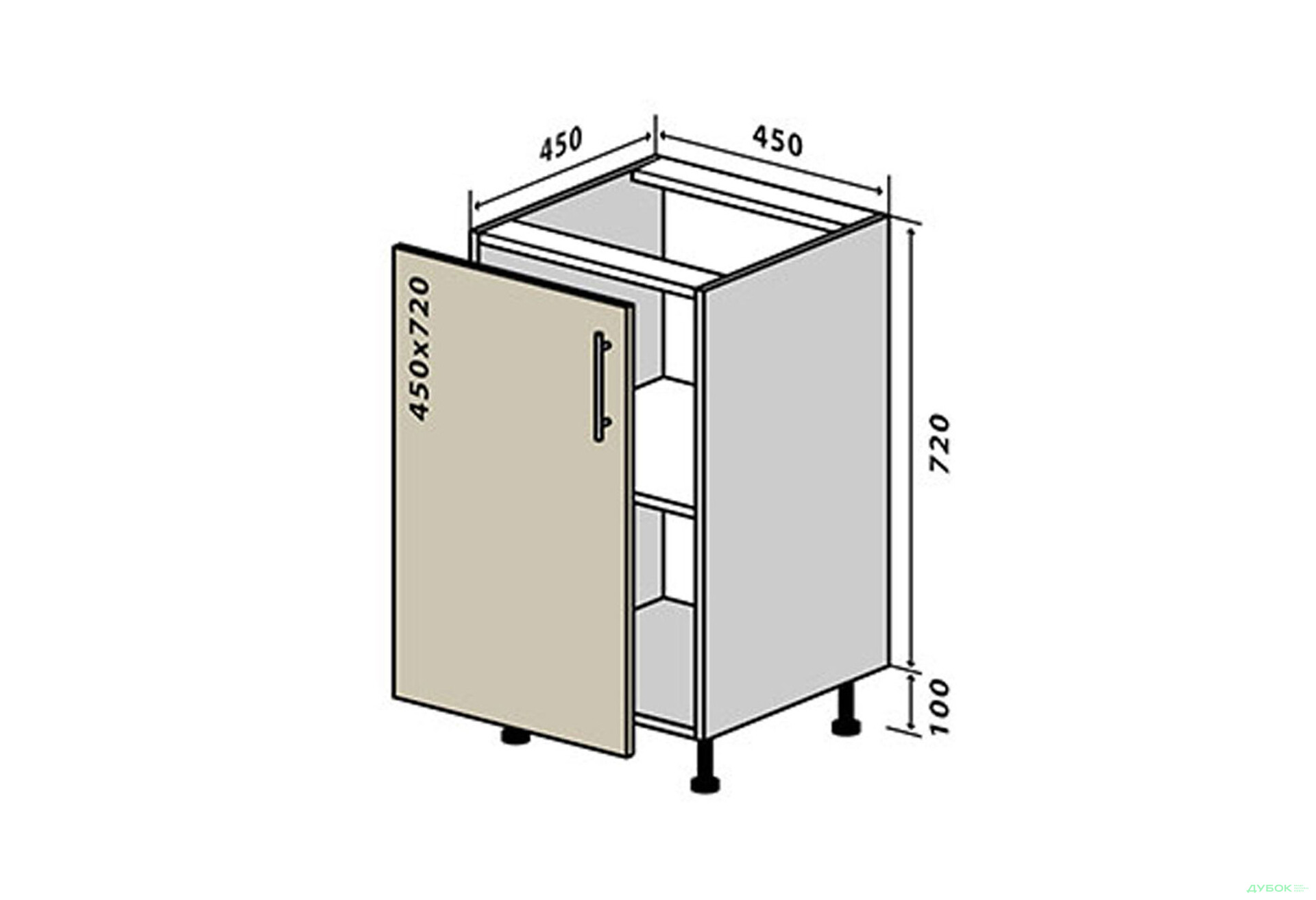 Н4 Тумба 1Д 45 ГаМа / GaMa VIP-master - Зображення 1 Зображення 1 - Н4 Тумба 1Д 45 ГаМа / GaMa VIP-master