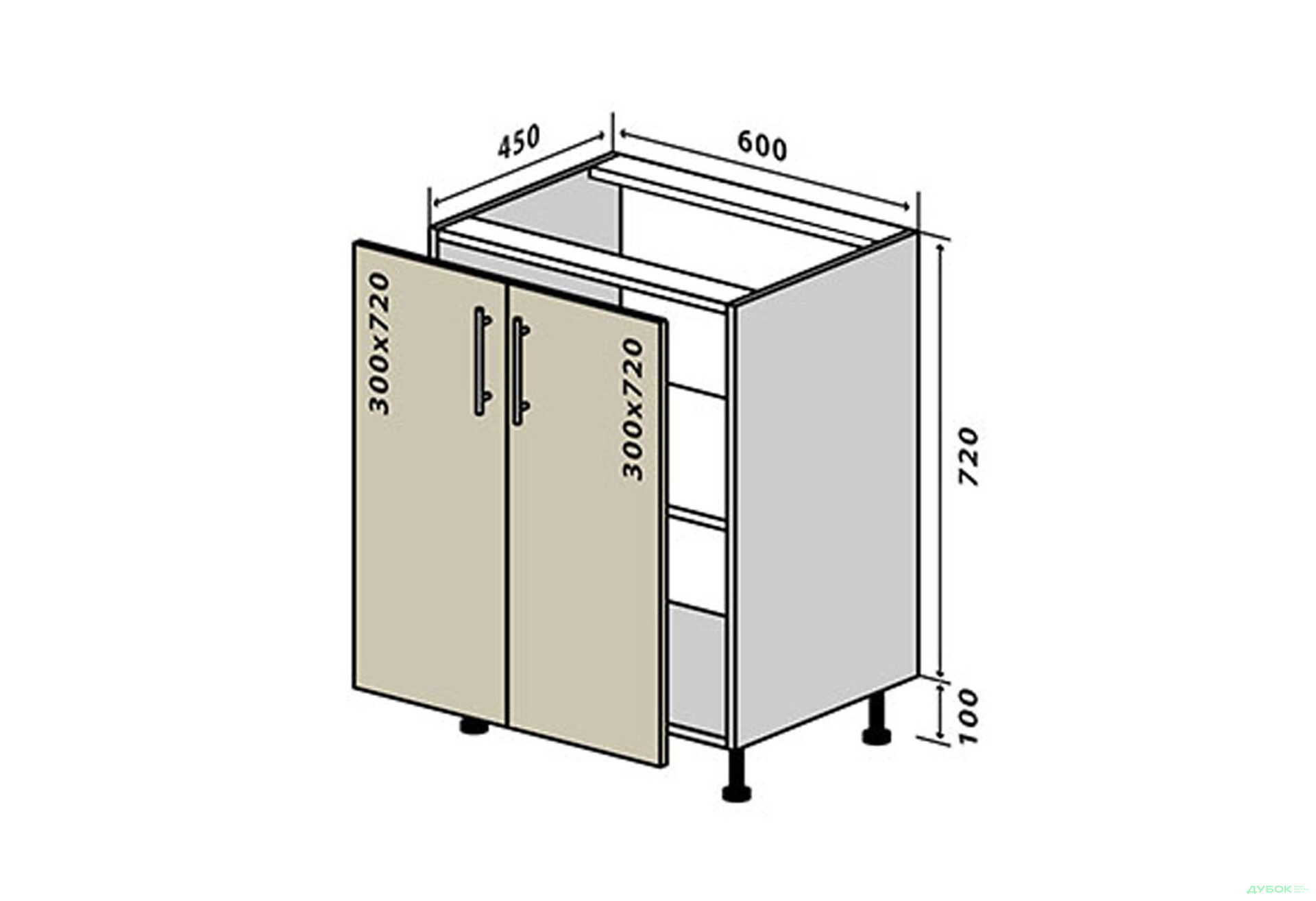 Н6 Тумба 2Д 60 ГаМа / GaMa VIP-master - Зображення 1 Зображення 1 - Н6 Тумба 2Д 60 ГаМа / GaMa VIP-master