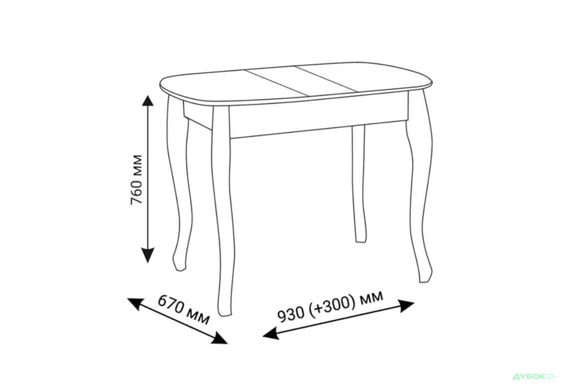 Стіл обідній Модуль Люкс Кантрі 93x67 см розкладний, сірий - Зображення 7 Зображення 7 - Стіл обідній Модуль Люкс Кантрі 93x67 см розкладний, сірий