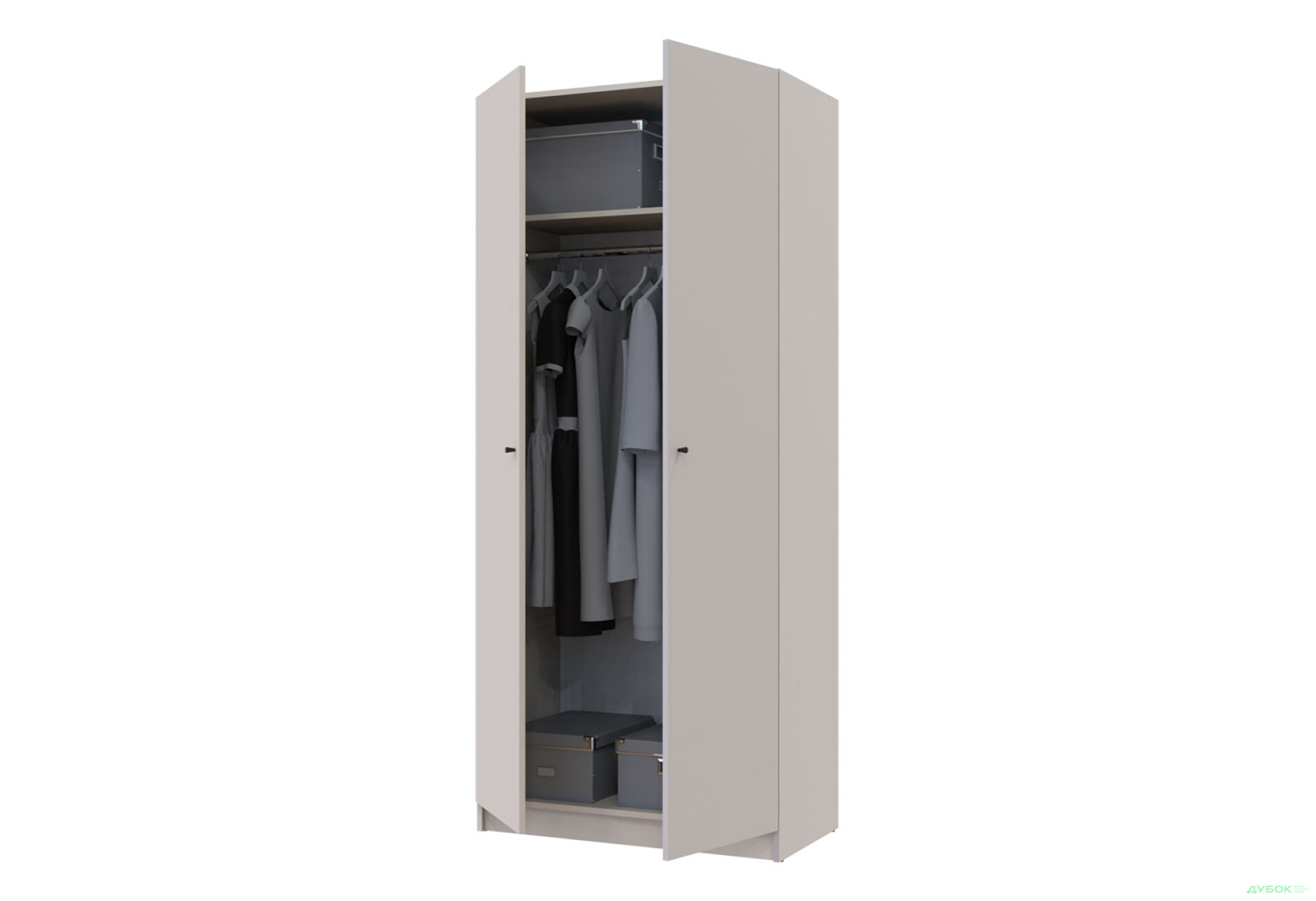 Фото 3 - Шкаф для одежды Doros Promo / Промо 2 ДСП 2-дверный 90 см, кашемир