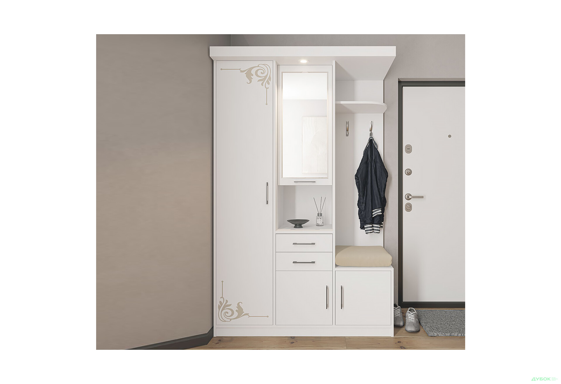 Зображення 2 - Передпокій Світ Меблів Силует 1 130 см німфея альба 