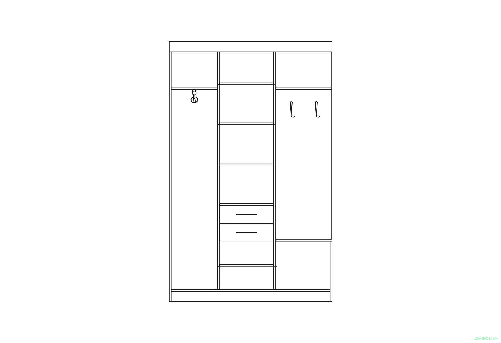 Зображення 3 - Передпокій Світ Меблів Силует 1 130 см німфея альба 